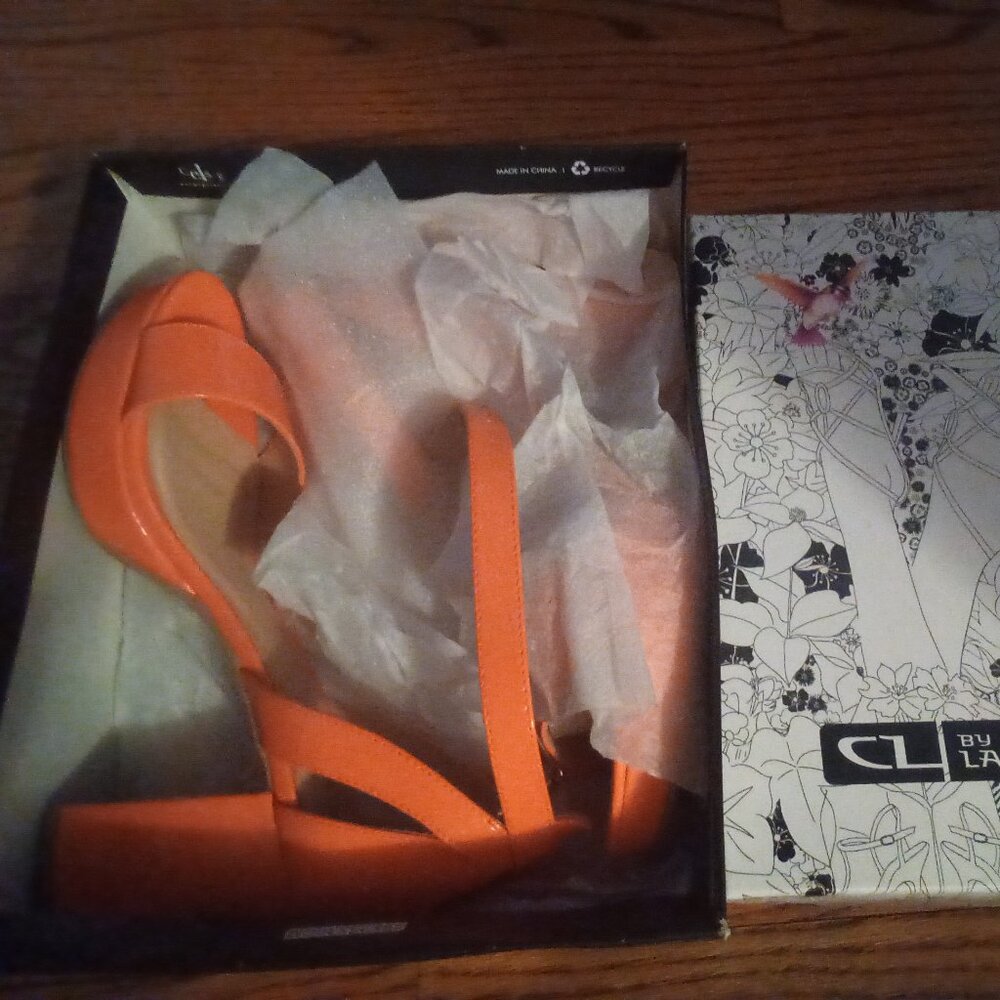 Bright Orange platform shoes